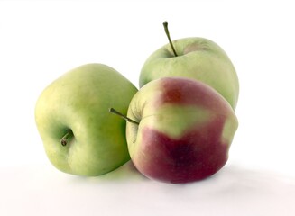 tasty green and red,sweet apples close up