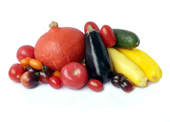 various colorful raw vegetables for cooking meals