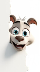 Cute, lovely cartoon goat, phone wallpaper.