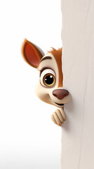 Cute, lovely cartoon goat, phone wallpaper.