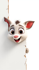 Cute, lovely cartoon goat, phone wallpaper.