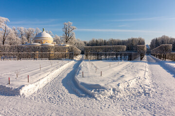 Winter in Catherine park, Tsarskoe Selo (Pushkin), Saint Petersburg, Russia