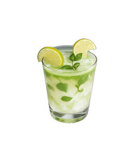 mojito cocktail isolated on white