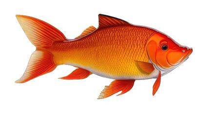 goldfish isolated on white background