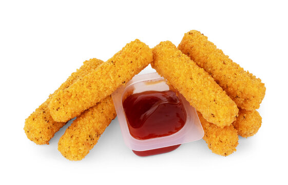 Fried mozzarella cheese sticks breaded