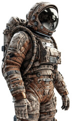 Astronaut suit on a light transparent background. PNG file. Generative artificial intelligence