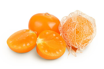 Cape gooseberry or physalis isolated on white background wit full depth of field