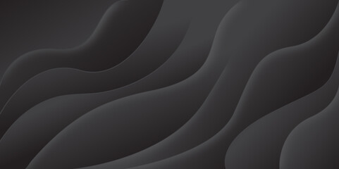 Abstract black and gray wave modern soft luxury texture with smooth and clean vector subtle background illustration.