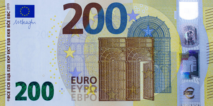 The euro is the currency of the European Union. Lviv, Ukraine, April 13, 2023