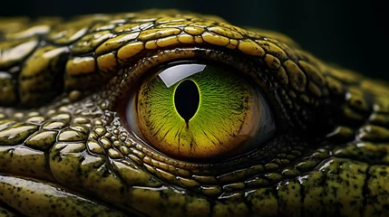 Poster crocodile eye, macro photography © Alin