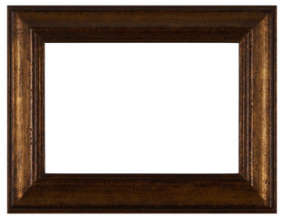 Old picture frame in PNG format on a transparent background.