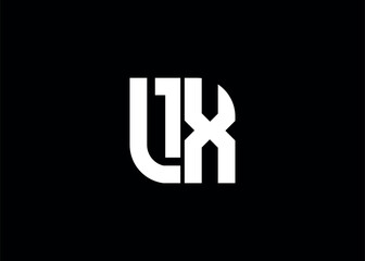 Monogram Letter LX Logo Design vector template.