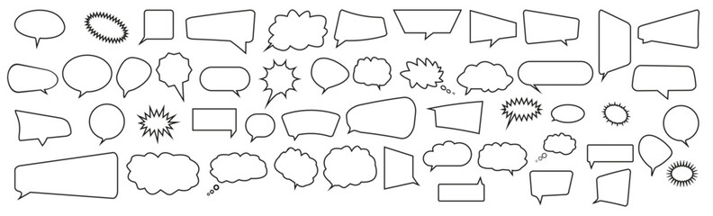 Speech bubble icon. Talk or Cloud bubbles collection isolated element.