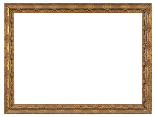 Narrow large picture frame on a transparent background, in PNG format.