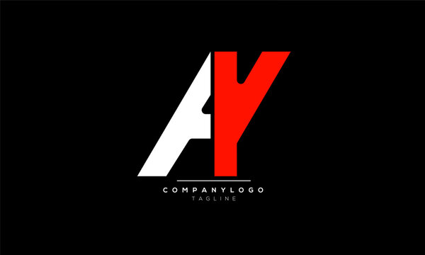 Alphabet letters Initials Monogram logo AY, AY INITIAL, AY letter