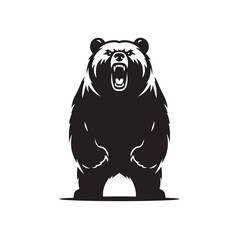 Standard Bear Silhouette - Black Vector Bear Silhouette
