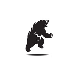 Clear and Simple Bear Silhouette - Black Vector Bear Silhouette
