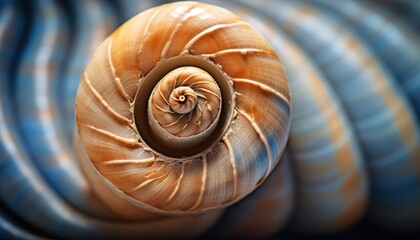Obraz premium Close Up View of a Snail's Shell