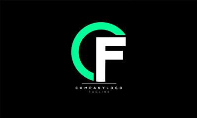 Alphabet letters Initials Monogram logo CF, CF INITIAL, CF letter