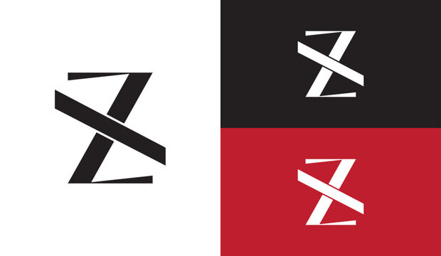 Z+X professional logo brand identity with 3 colour concept