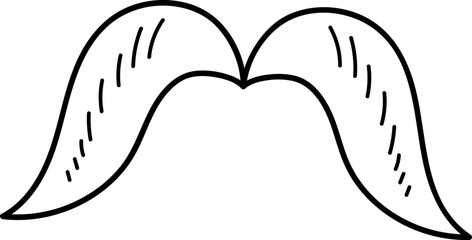 Mustaches Man Outline