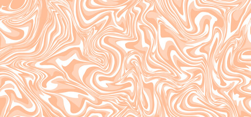 Peach fuzz liquid marbled background. Vector illustration