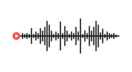 Soundwave, Music Soundwave, Radio Signal, Music Volume, Volume Symbol, Play Symbol, Music Streaming Vector, Streaming Music Illustration, Music Bars, Vector Illustration