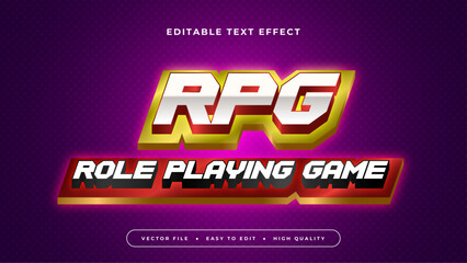Colorful colourful RPG role playing game 3d editable text effect - font style
