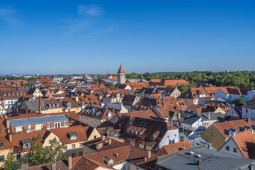 Fototapeta na wymiar Aerial view over the city of Regensburg