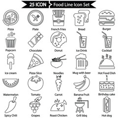 Food Line Icon Set