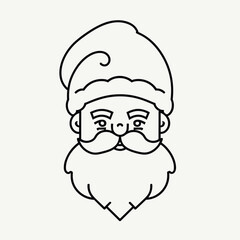 person with a beard, face of a person, santa claus cartoon, Santa Claus cartoon, Santa Claus, Santa Claus outline artwork, vector illustration, Santa Claus logo, Santa Claus stroke lines 