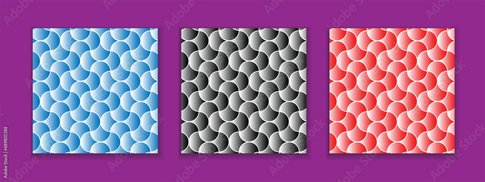 Aufkleber abstract seamless set of geometric gradient pattern.