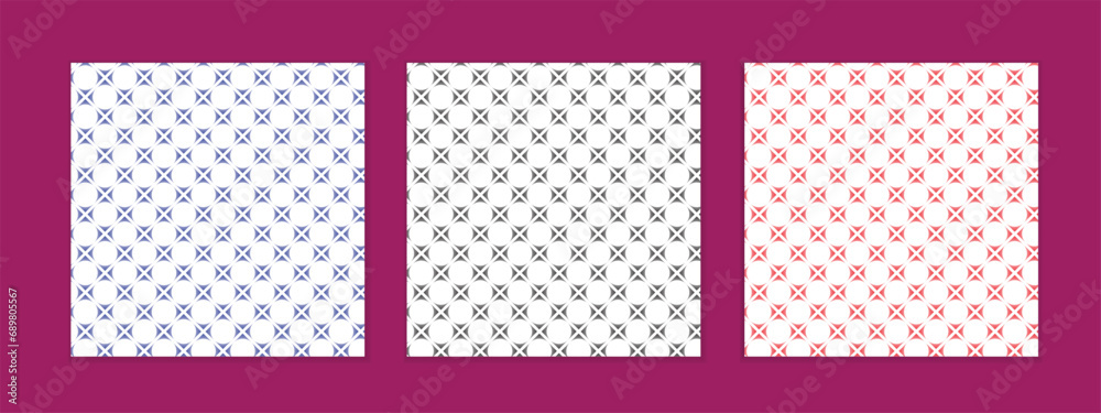 Poster abstract seamless set of geometric creative pattern art perfect for banner poster.