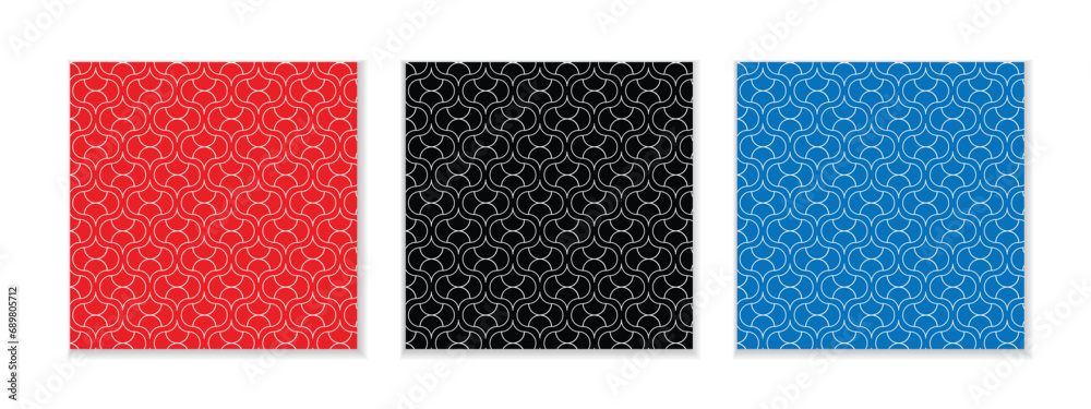 Poster abstract seamless geometric set of white pattern perfect for banner poster.