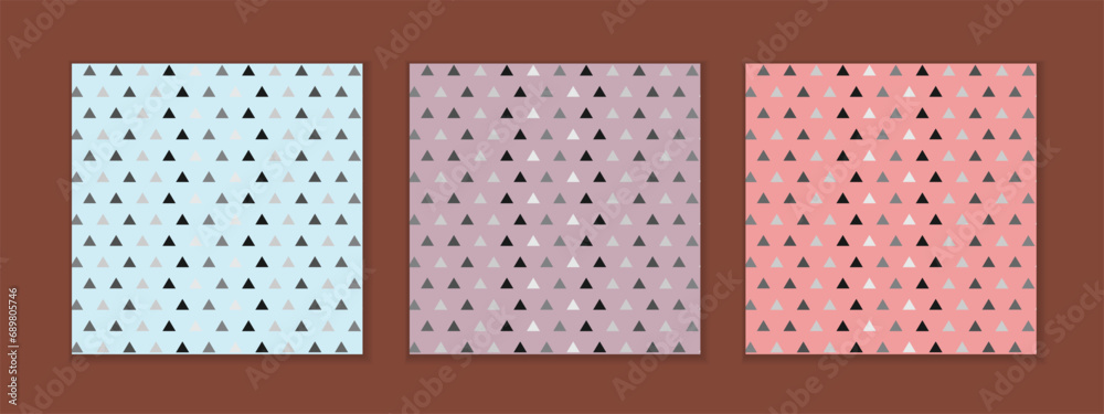 Aufkleber abstract seamless geometric set of triangle pattern perfect for banner poster.