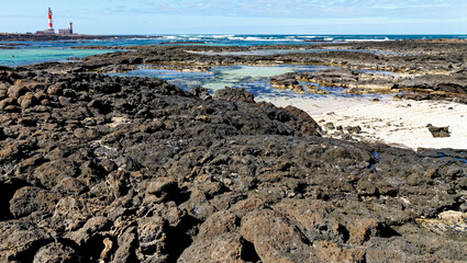 Natural tidal pools of The Playa de los Charcos beach - Fuerteventura