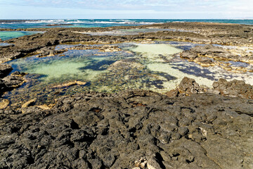 Natural tidal pools of The Playa de los Charcos beach - Fuerteventura