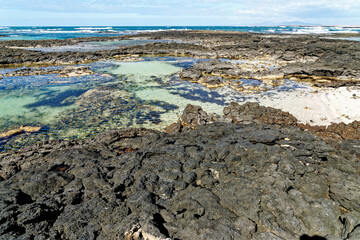 Natural tidal pools of The Playa de los Charcos beach - Fuerteventura