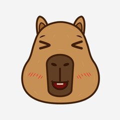 Vector illustration of Capybara with different emotions
