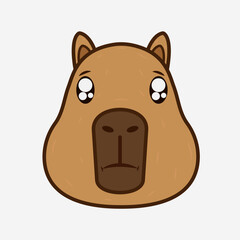 Vector illustration of Capybara with different emotions

