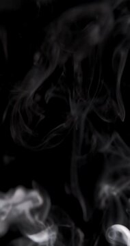 Smoke on a black background with defocus backlight