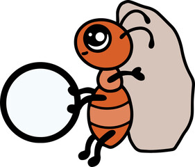 Line art with snowflake