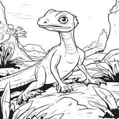 compsognathus coloring page