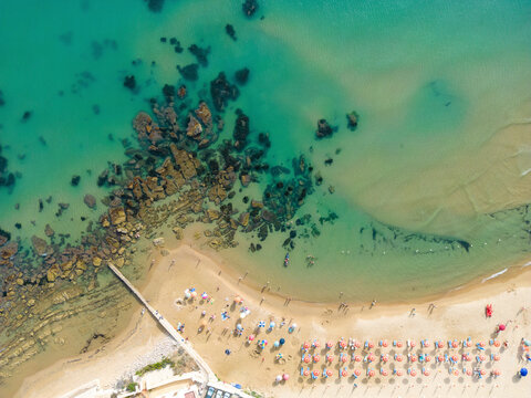 Aerial View of Siculina Beach, Siculiana, Sicily, Italy--.tif.