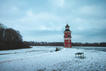 Mole und Leuchtturm Moritzburg bei Dresden - Lighthouse Moritzburg - Saxony, Germany, Europe - ...
