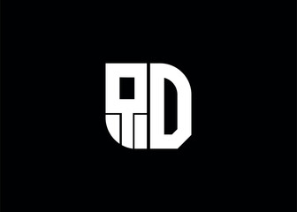 Monogram Letter QD Logo Design vector template