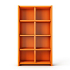 Bookshelf table orange