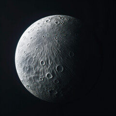 close view of moon surface