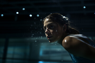Schwimmerin im Wettkampf