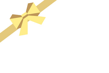  gold ribbon bow, vector 